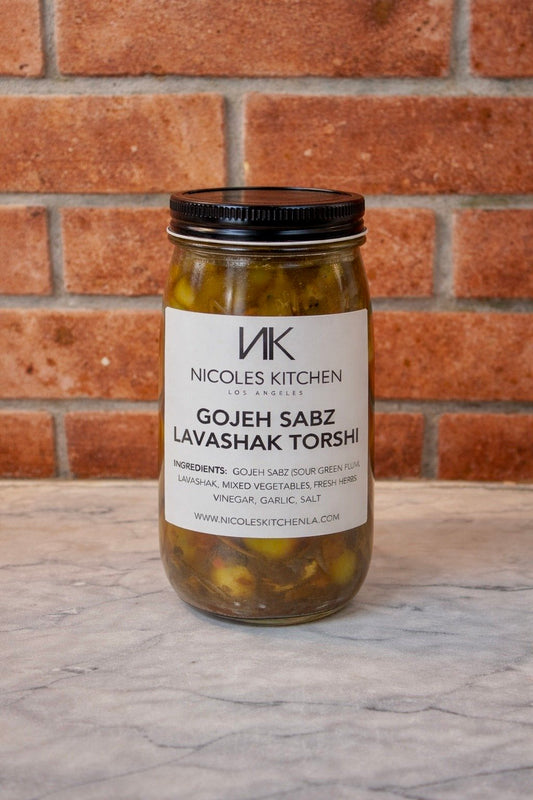 Gojeh Sabz Lavashak Torshi - Nicole's Kitchen